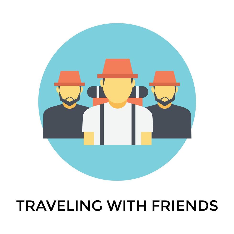 Reisen mit Freunden vektor