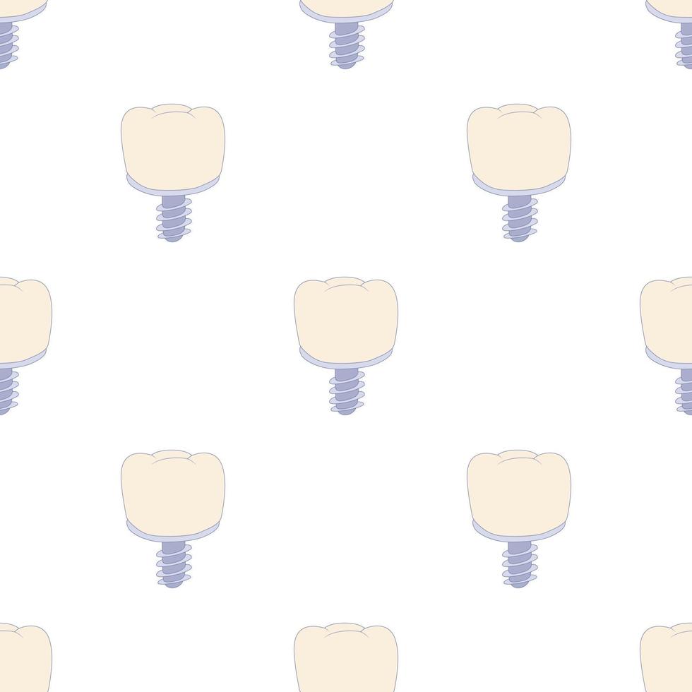 tand implantera mönster sömlös vektor