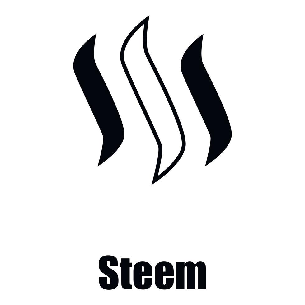 Steem-Symbol, einfacher Stil vektor