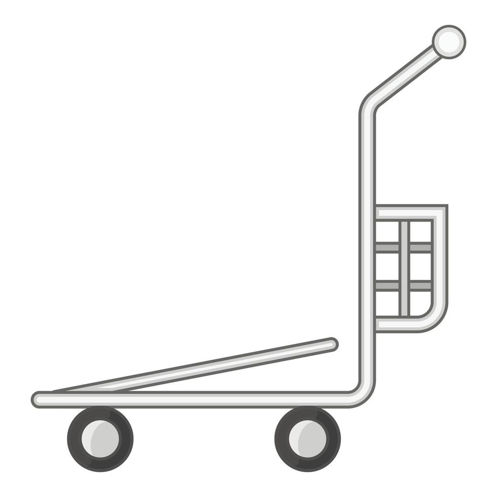Frachtkorb Einkaufswagen-Symbol, Cartoon-Stil vektor