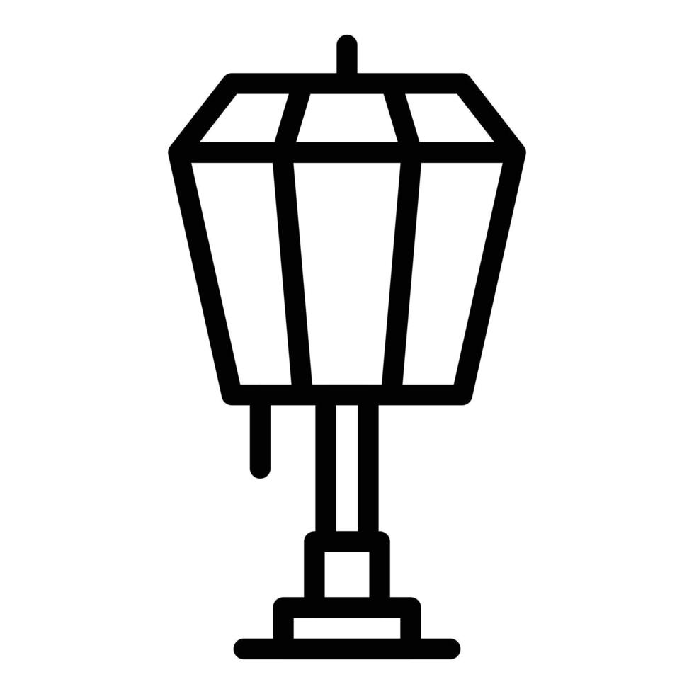 Track Lampe Symbol Umriss Vektor. Licht stehen vektor
