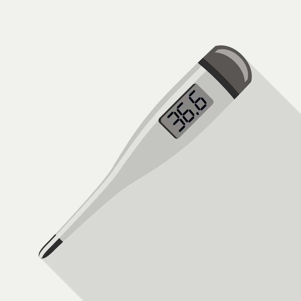 elektronisk termometer ikon, platt stil vektor