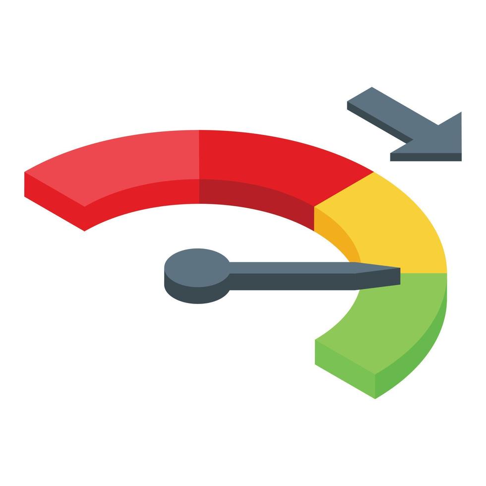 Benchmark-Dashboard-Symbol isometrischer Vektor. Finanztest vektor