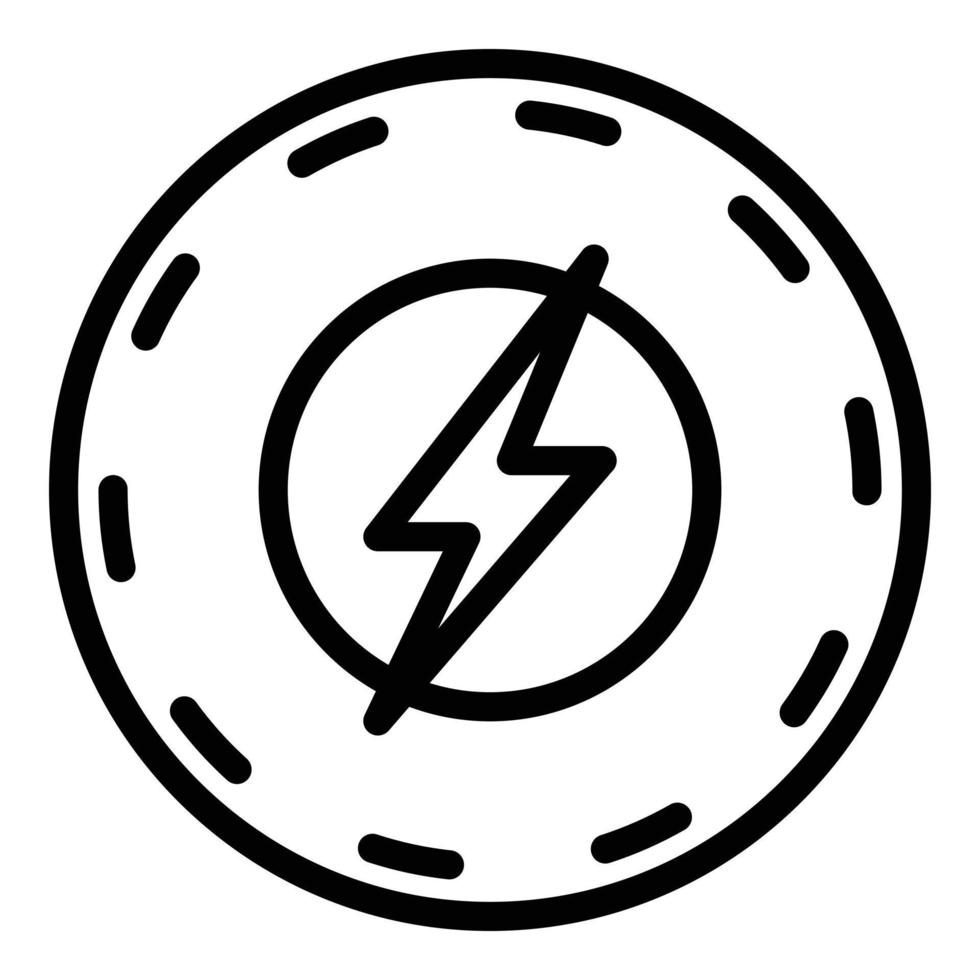 Flash-Denken-Icon-Umrissvektor. kritischer Verstand vektor