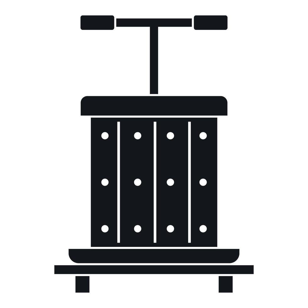 traditionelle Holzpresse für Trauben-Symbol vektor