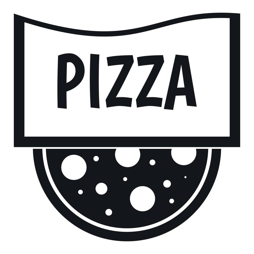 pizza bricka eller skylt ikon, enkel stil vektor