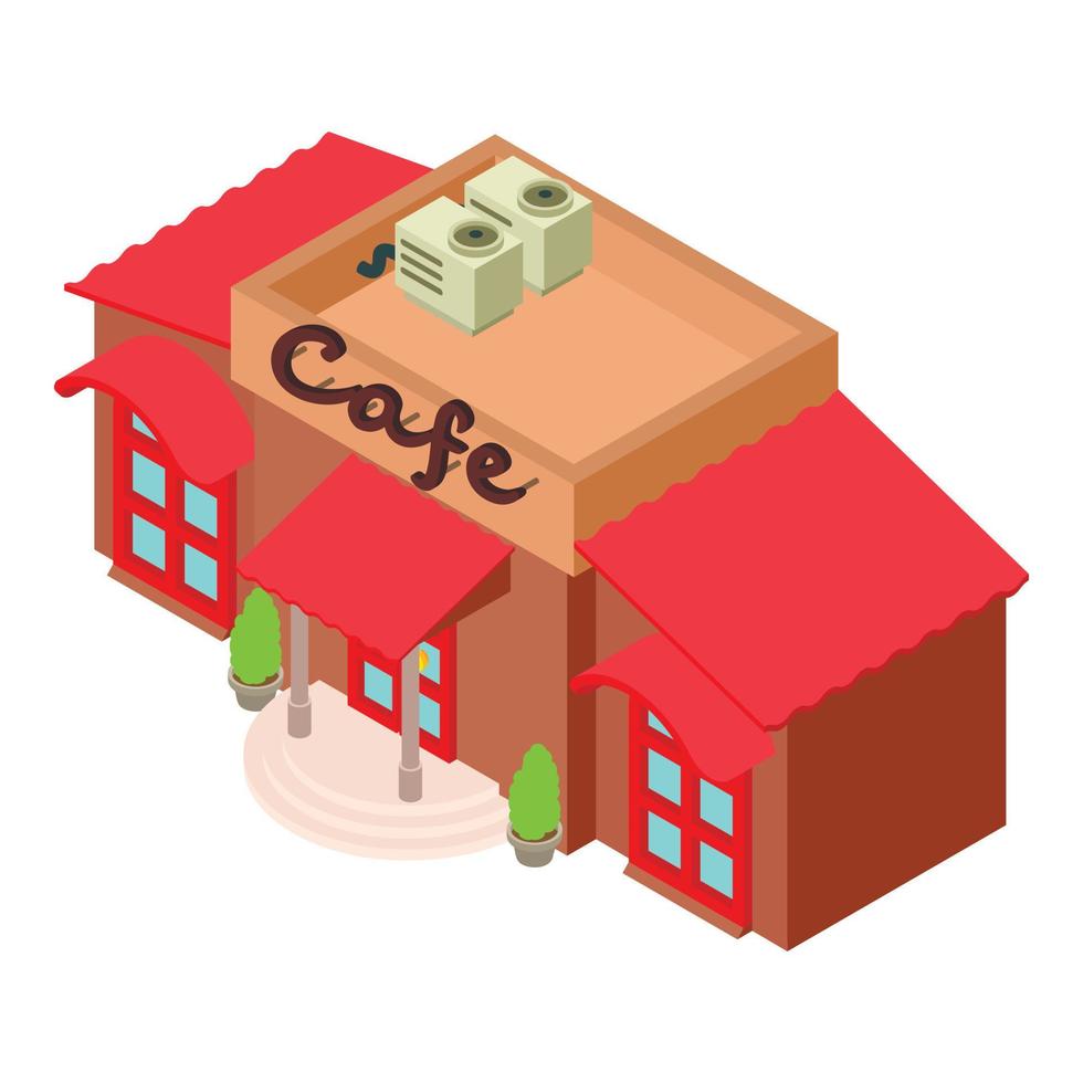 Café-Symbol, isometrischer Stil vektor