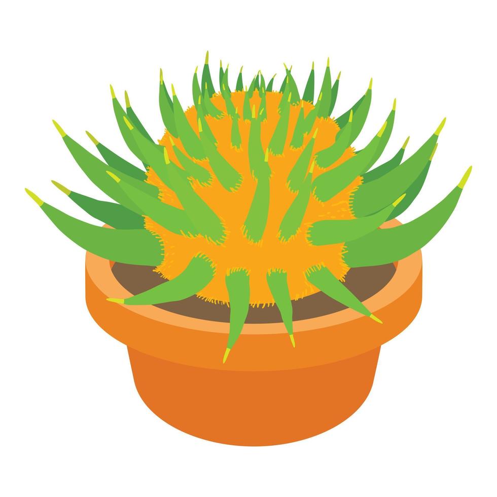 Stachelige Kaktus-Ikone, Cartoon-Stil vektor