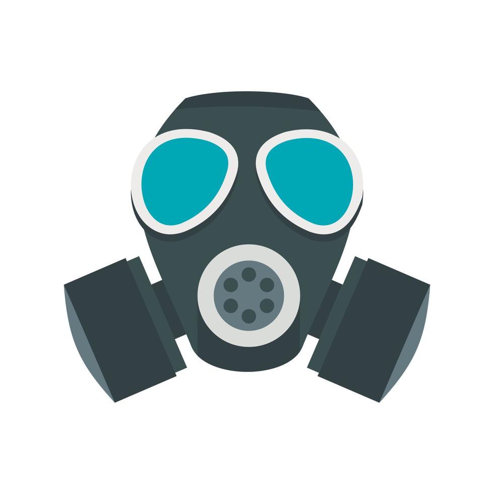 armén gas mask ikon, platt stil vektor