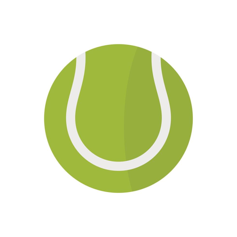 Tennisball-Symbol, flacher Stil vektor