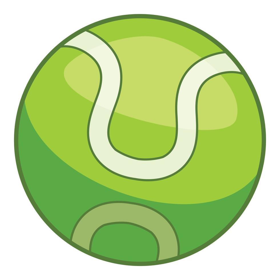 Tennisball-Symbol, Cartoon-Stil vektor