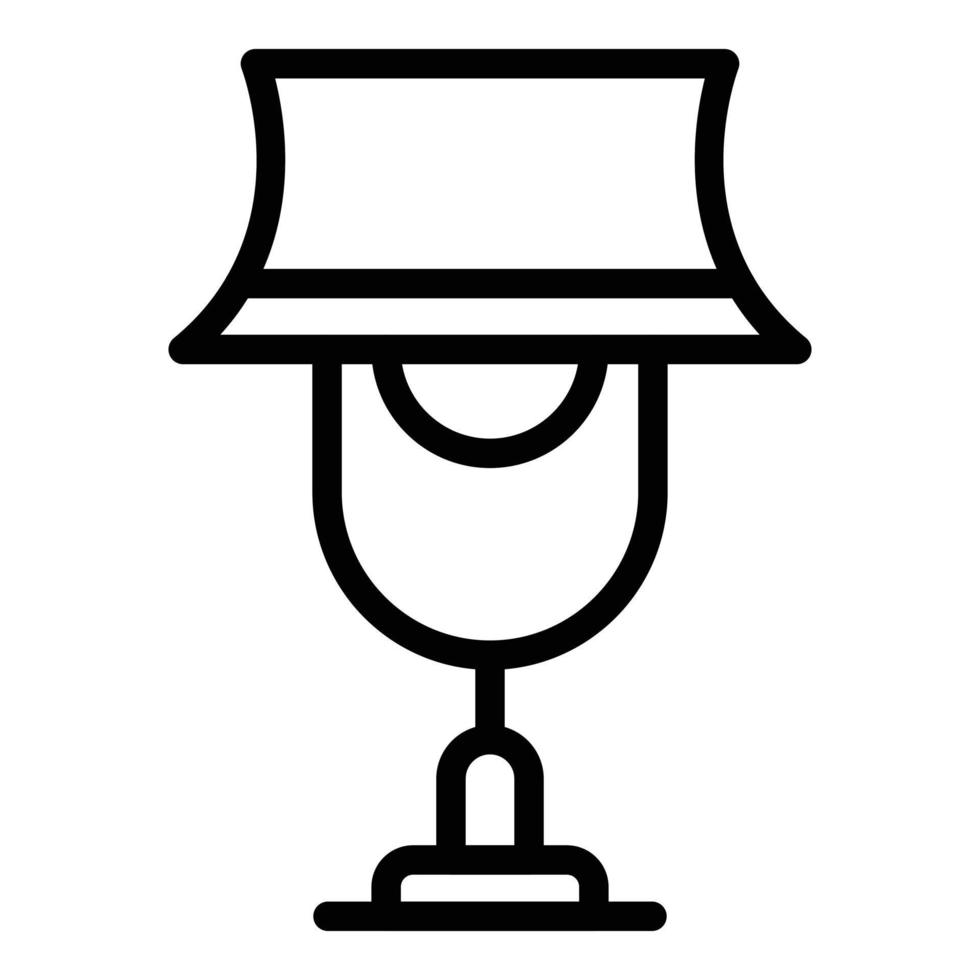 Home Lampe Symbol Umrissvektor. Innenbeleuchtung vektor