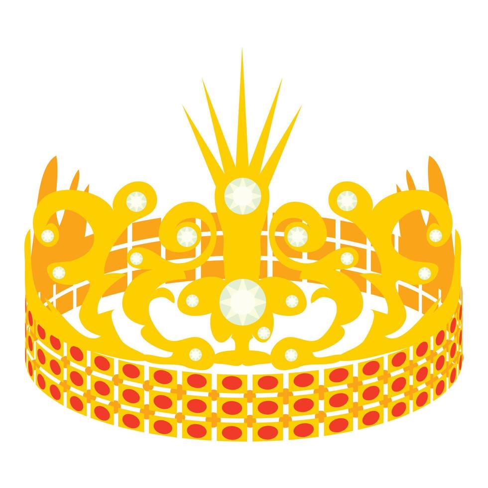 Krone der Prinzessin-Ikone, Cartoon-Stil vektor