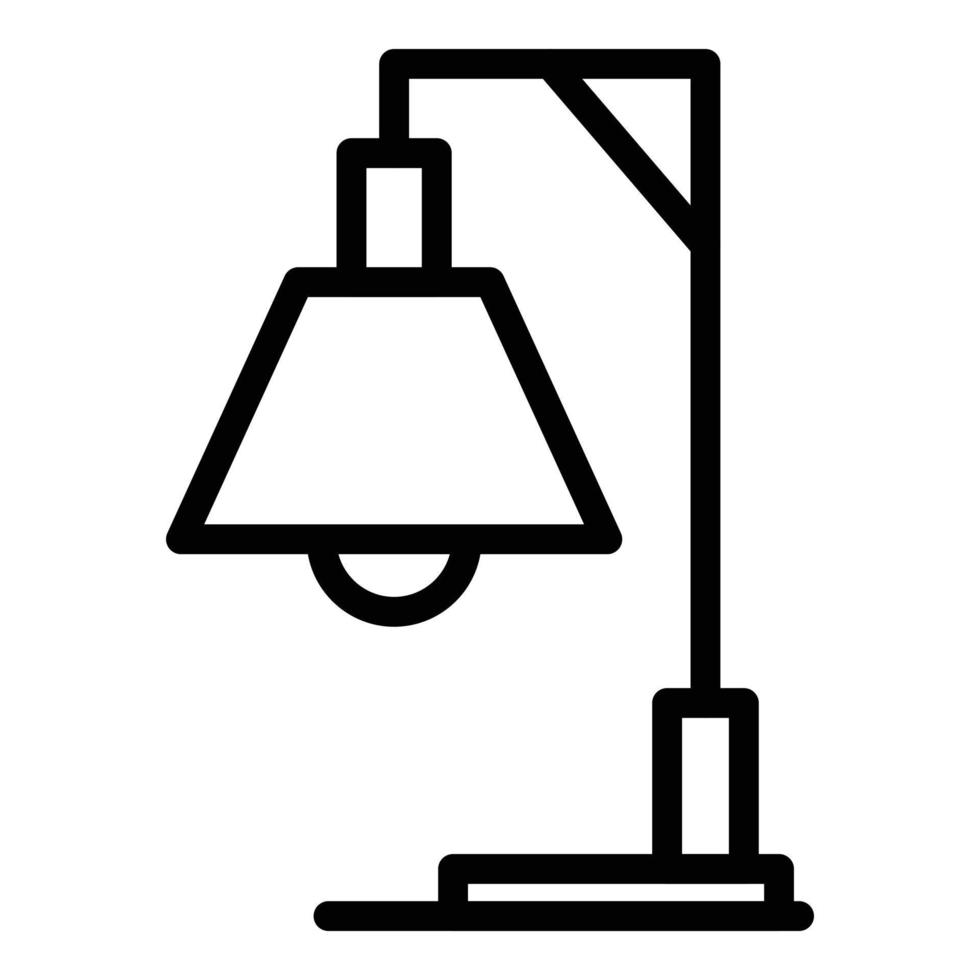 Lampendesign-Symbol Umrissvektor. Stehleuchte vektor