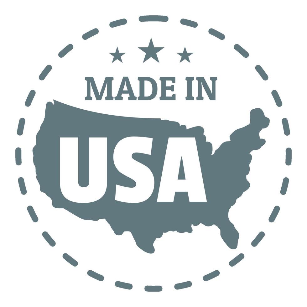 Made in USA-Landeslogo, einfacher Stil vektor