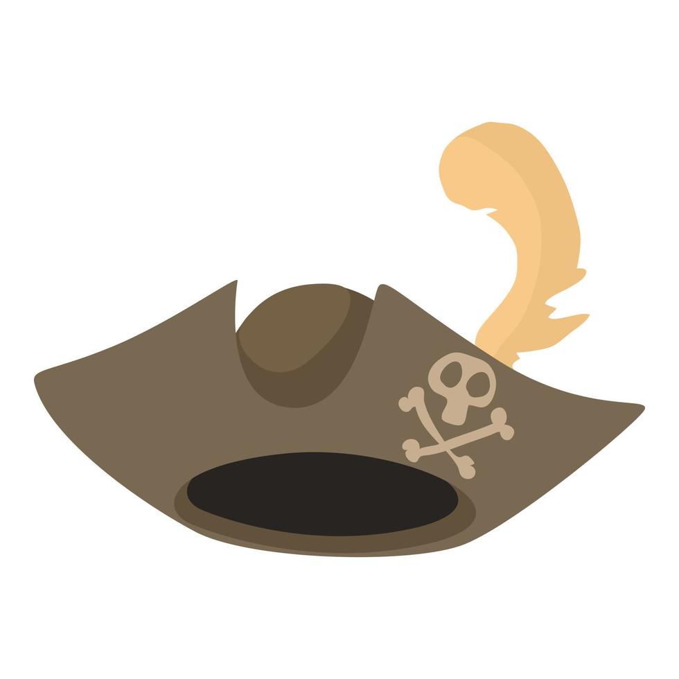Piratenhut-Symbol, Cartoon-Stil vektor