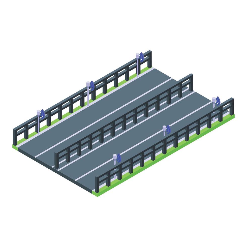 Autobahnsensor-Symbol isometrischer Vektor. Straßenverkehr vektor