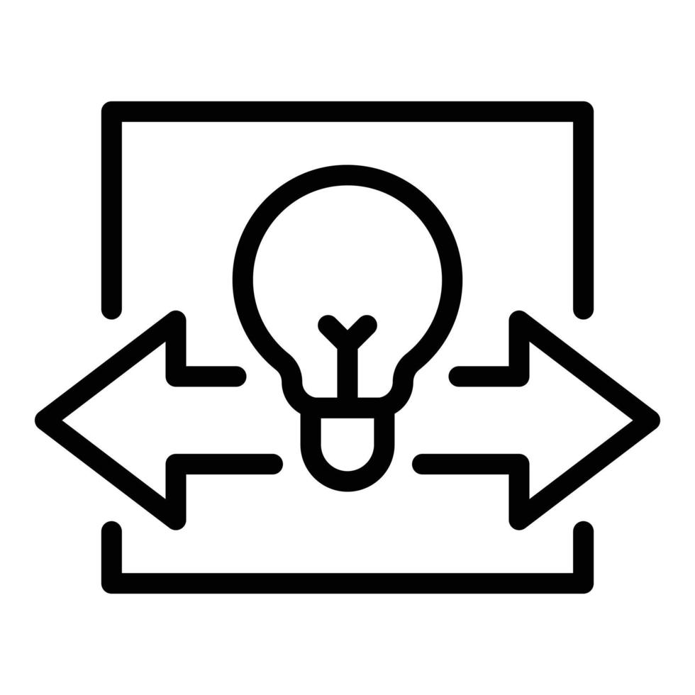 Symbol-Umrissvektor für kritisches Denken. kaufmännische Fähigkeiten vektor