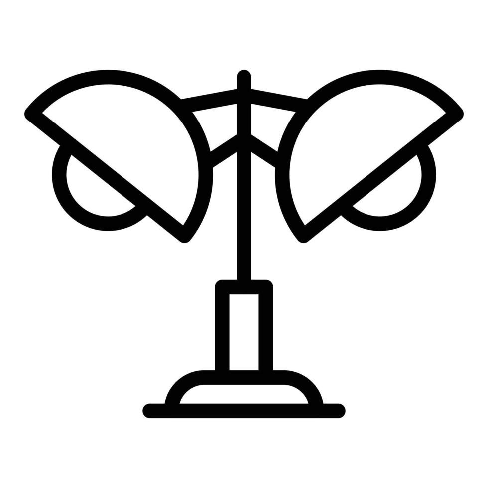 Symbol Umrissvektor für Lampenbeleuchtung. Lichtständer vektor