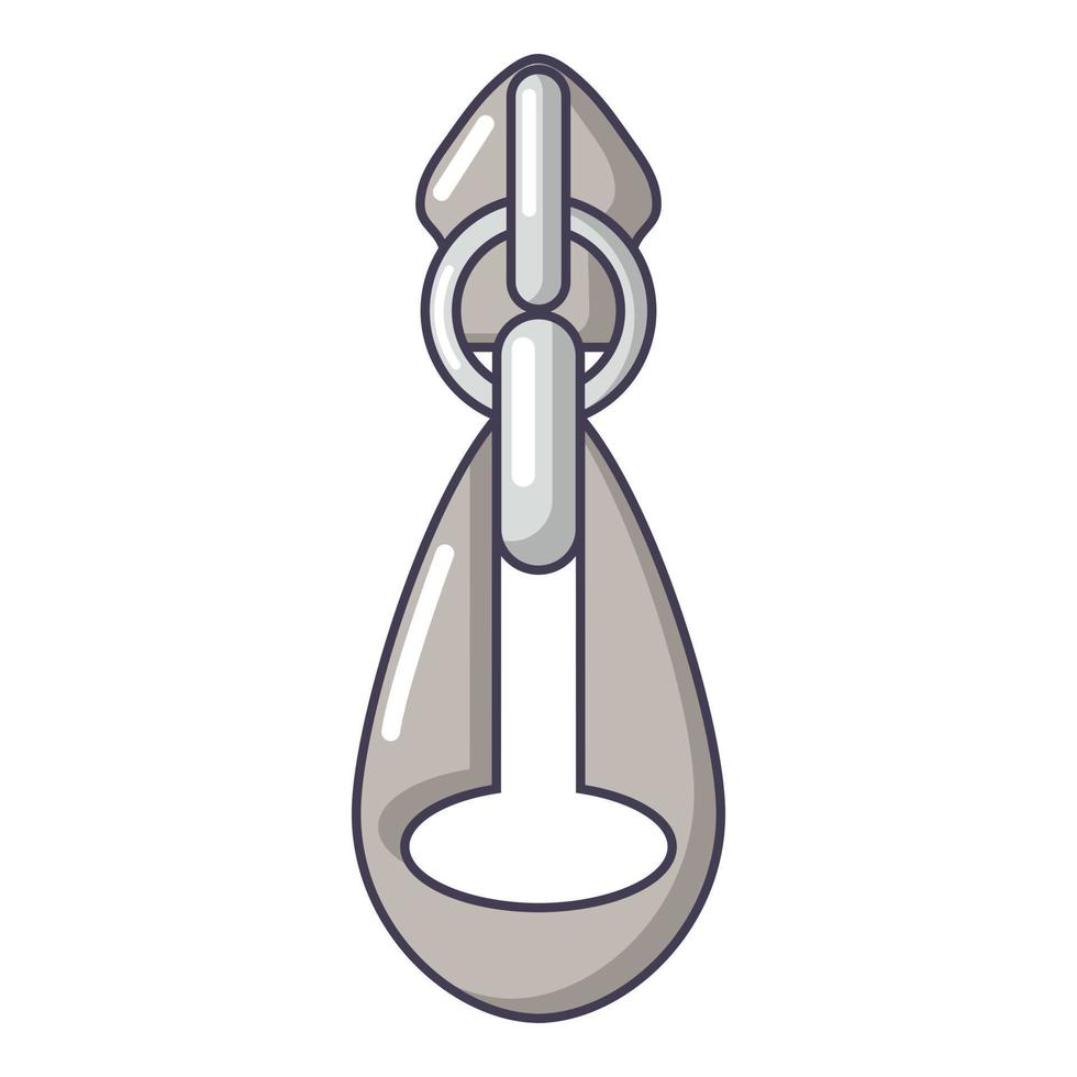 Reißverschluss-Symbol, Cartoon-Stil vektor