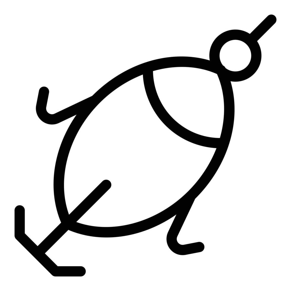 Jig-Symbol-Umrissvektor. Eisfischen vektor