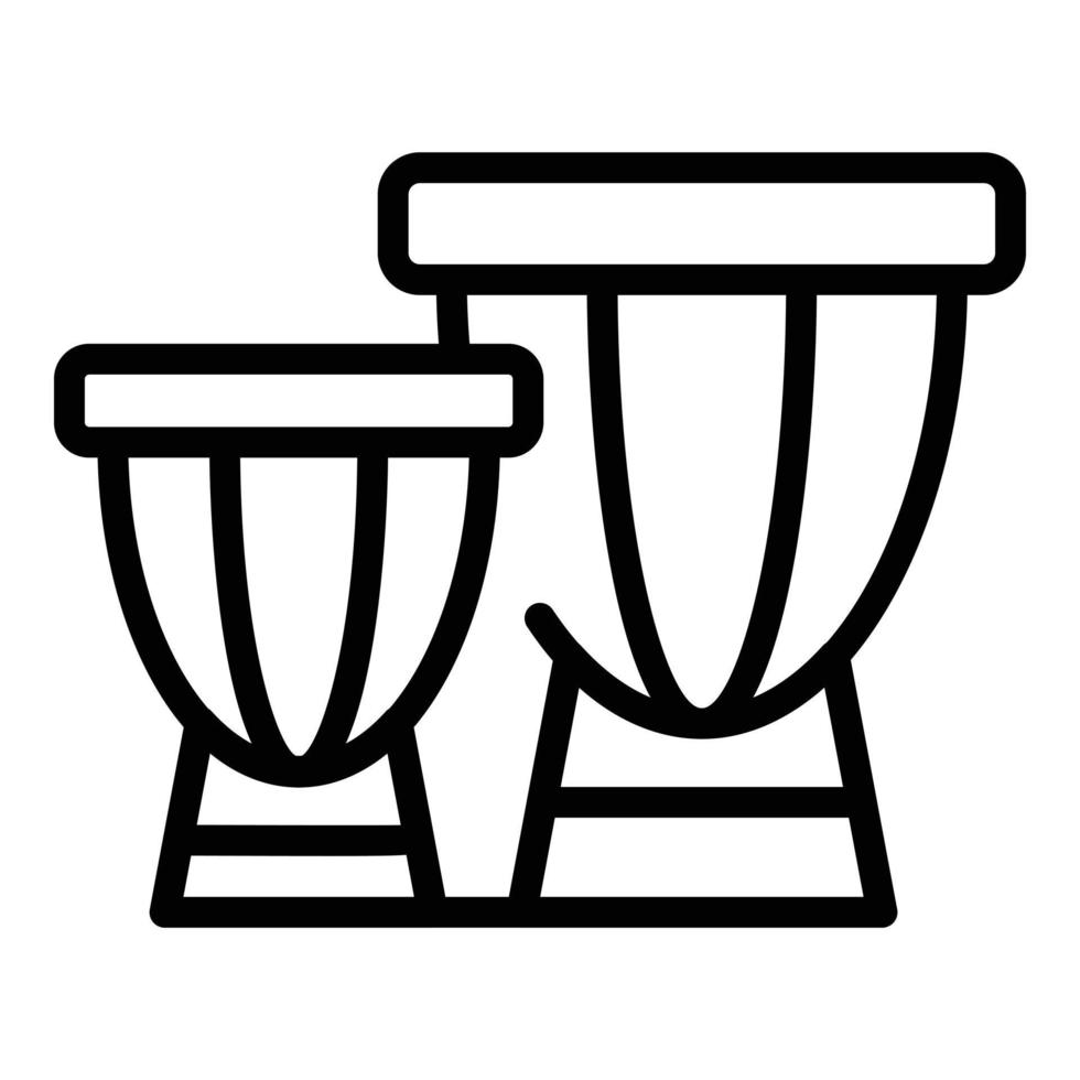 jakarta trummor ikon översikt vektor. indonesien monas vektor
