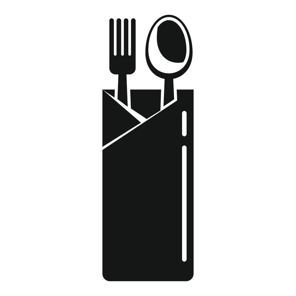 Löffel Gabel Restaurant Symbol einfacher Vektor. Gericht Café vektor