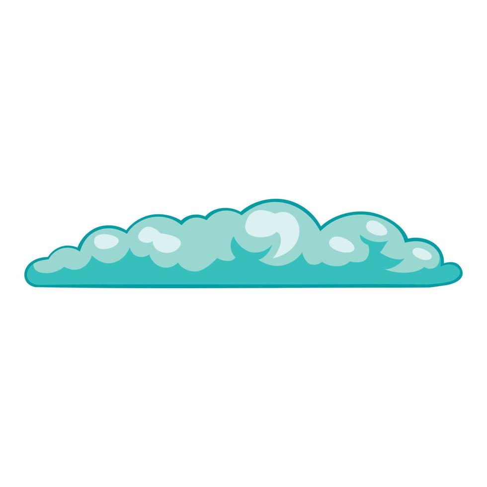 Sommerwolkensymbol, Cartoon-Stil vektor