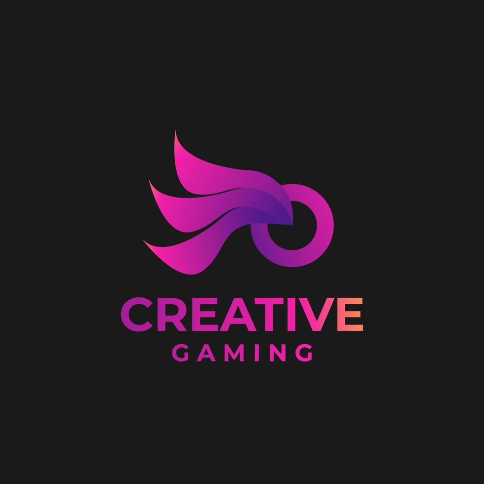 kreativ gaming form logotyp, gaming logotyp design, abstrakt spel design, abstrakt karaktär, spel logotyp vektor