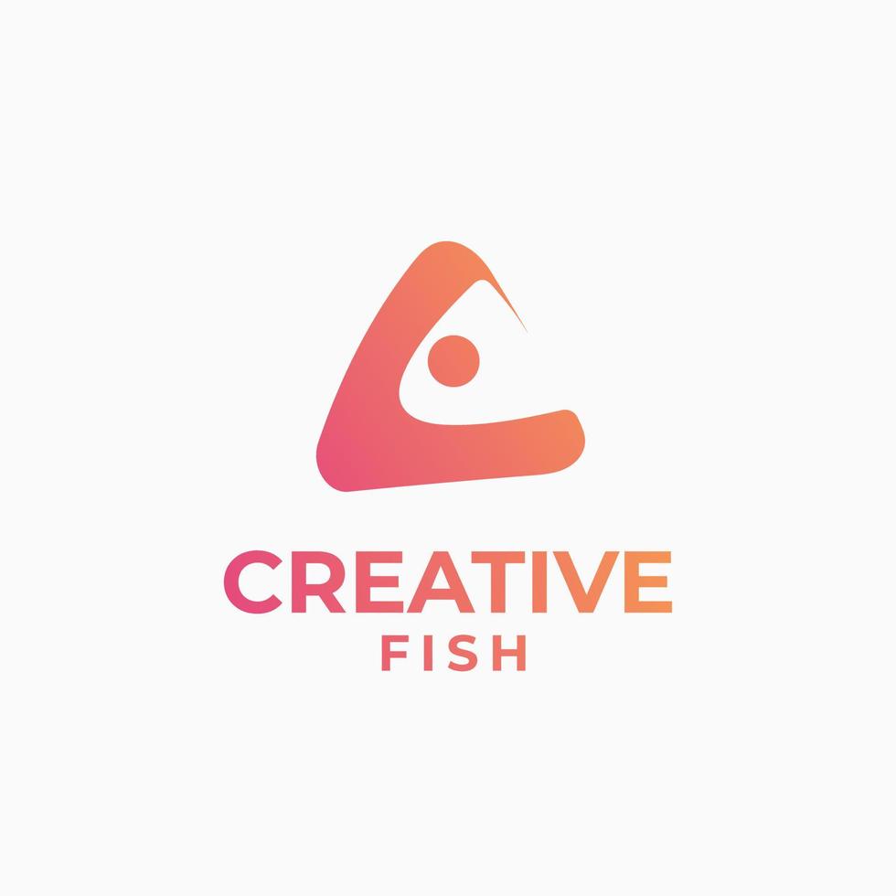 kreatives fischlogo, lachslogo, fischdesignkonzept, frisches thunfischdesign, meeresfrüchtedesign vektor