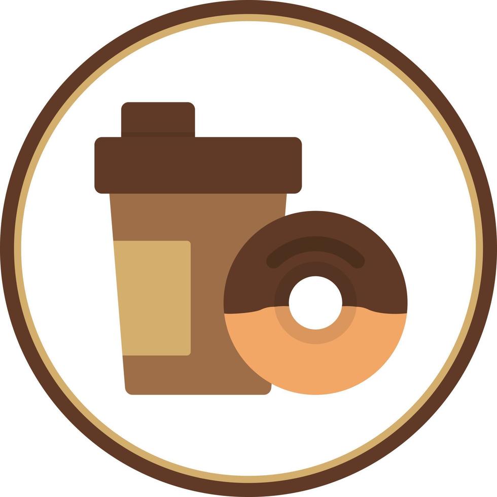 Kaffee-Donut-Vektor-Icon-Design vektor