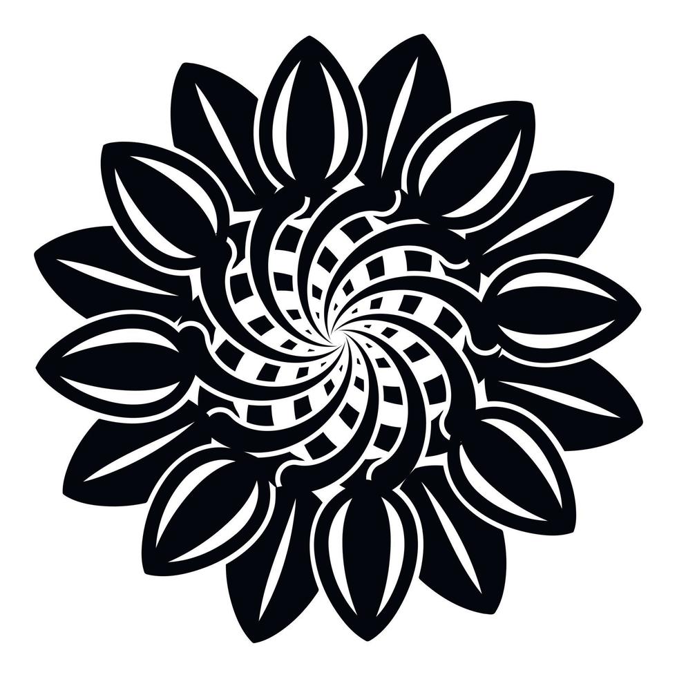 Blumengrafik-Symbol, einfacher Stil vektor