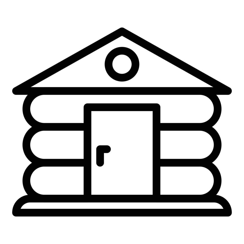 Aloha-Bungalow-Symbol-Umrissvektor. Inselhaus vektor