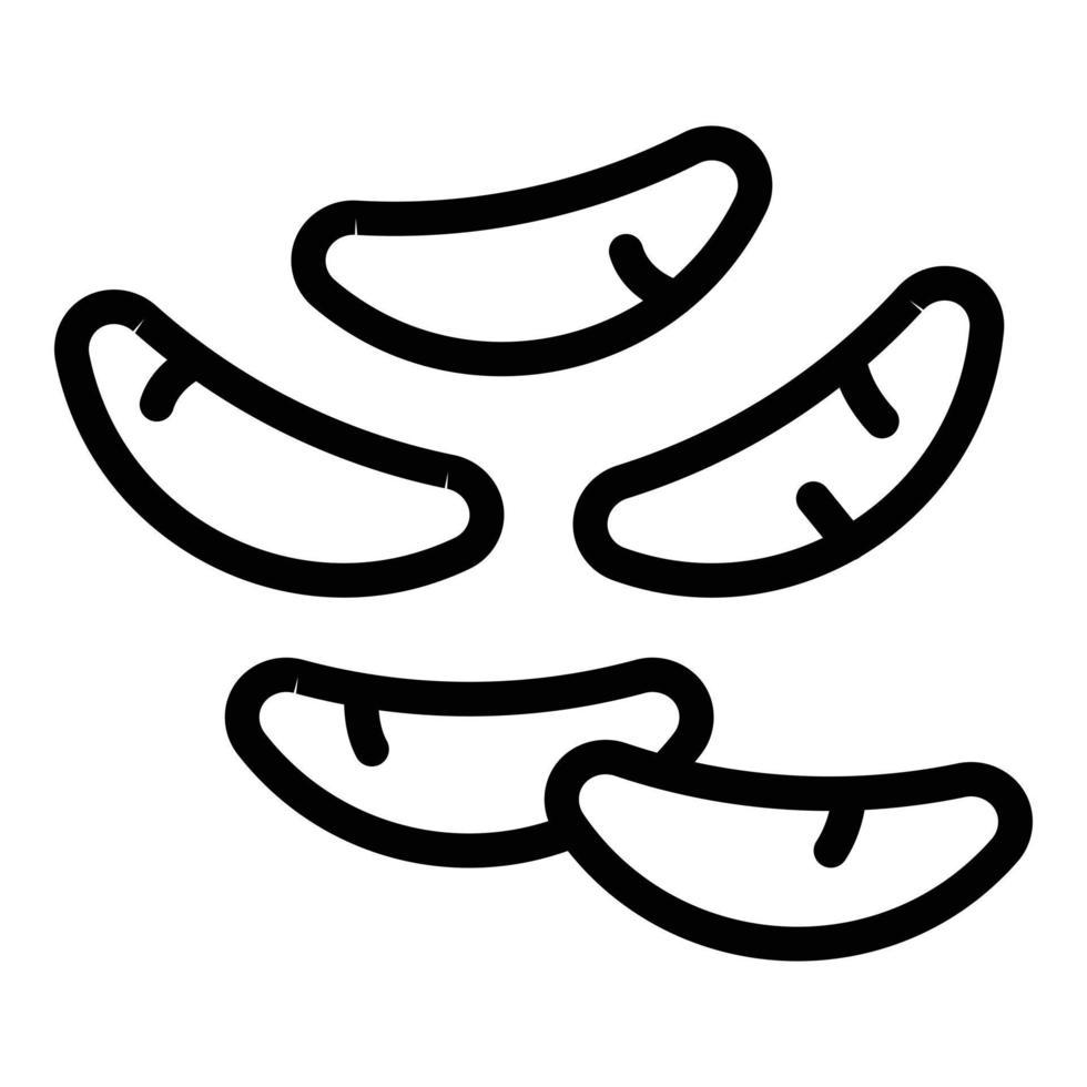 Jelly Bean Symbol Umrissvektor. Fischgummi vektor