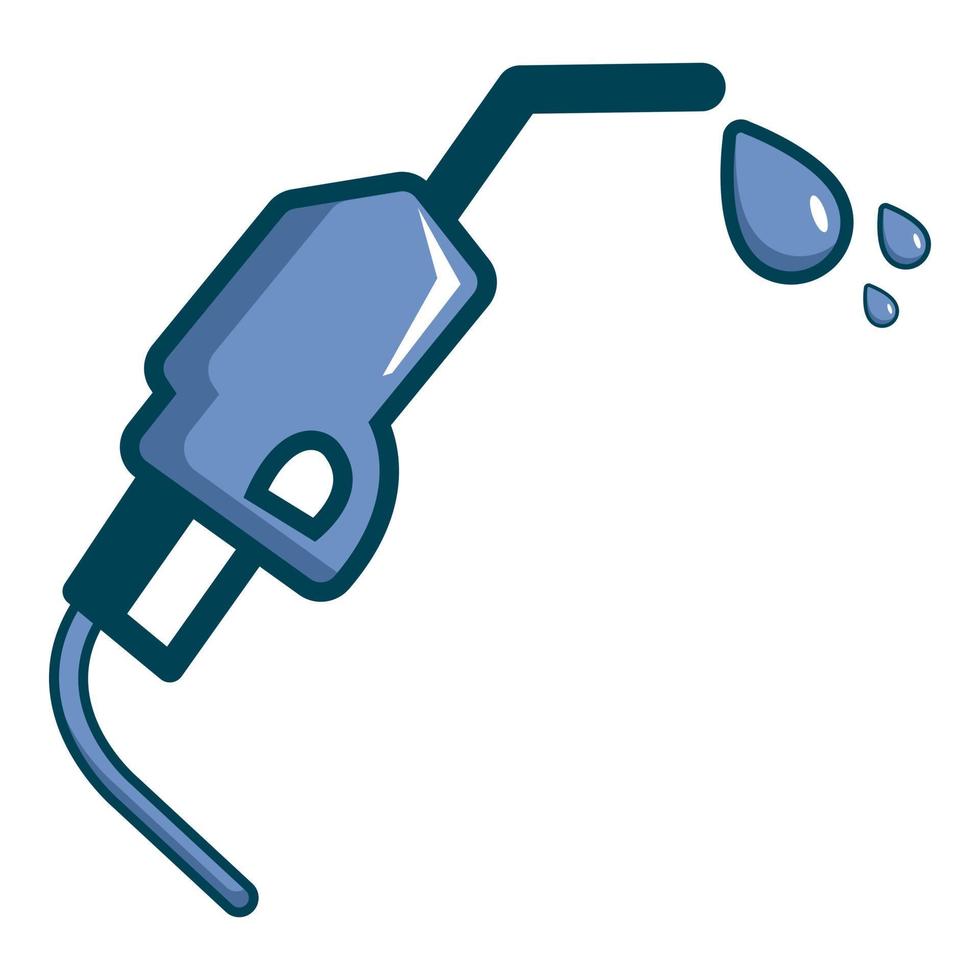 bensin pump munstycke ikon, tecknad serie stil vektor