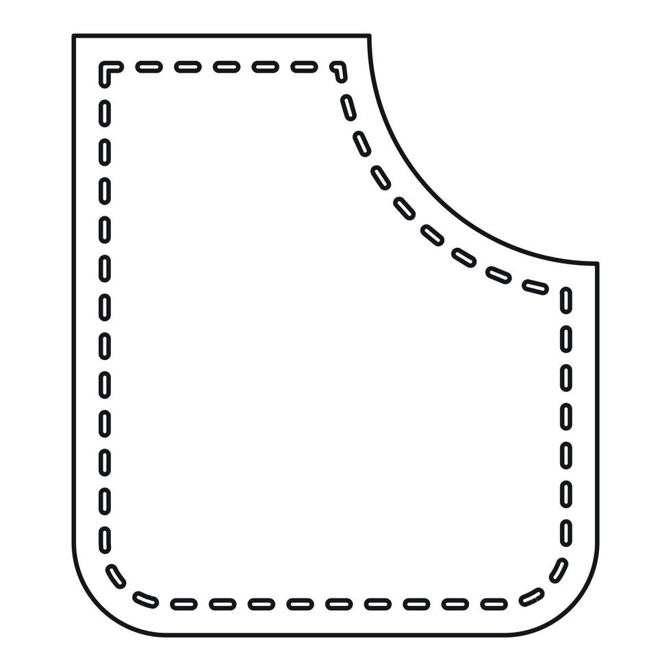 abgebildetes Taschensymbol, Umrissstil vektor