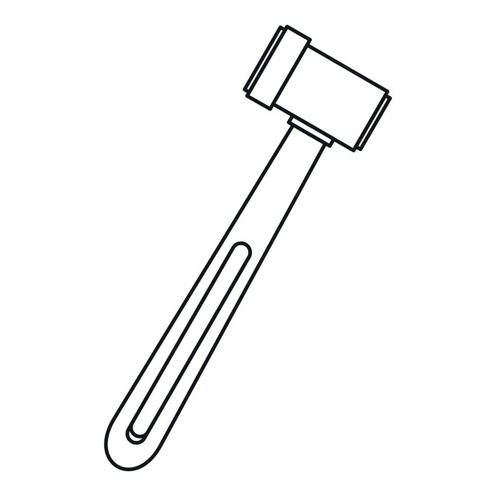 Symbol für neurologischen Hammer, Umrissstil vektor
