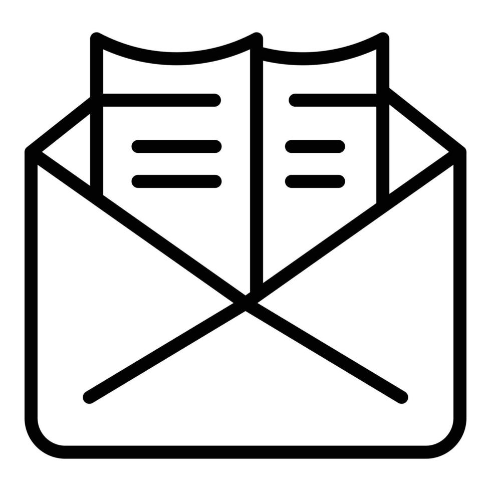 Mail-Kinoticket-Symbol Umrissvektor. Filmvorführung vektor