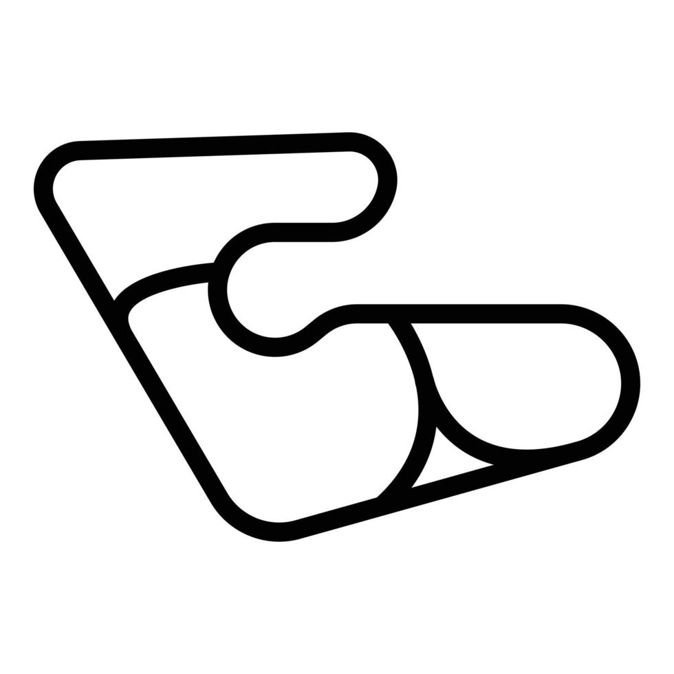 Speedway-Track-Icon-Umrissvektor. Rennstrecke vektor