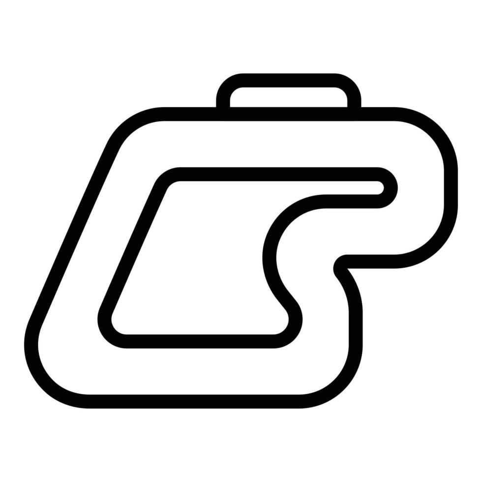 Lane Racetrack Symbol Umrissvektor. Gleisstromkreis vektor