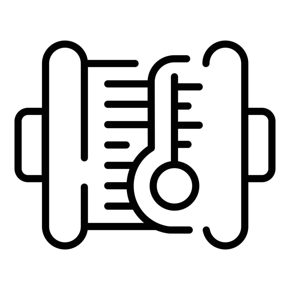 Auto Motortemperatur Symbol Umrissvektor. wasser kühlmittel vektor