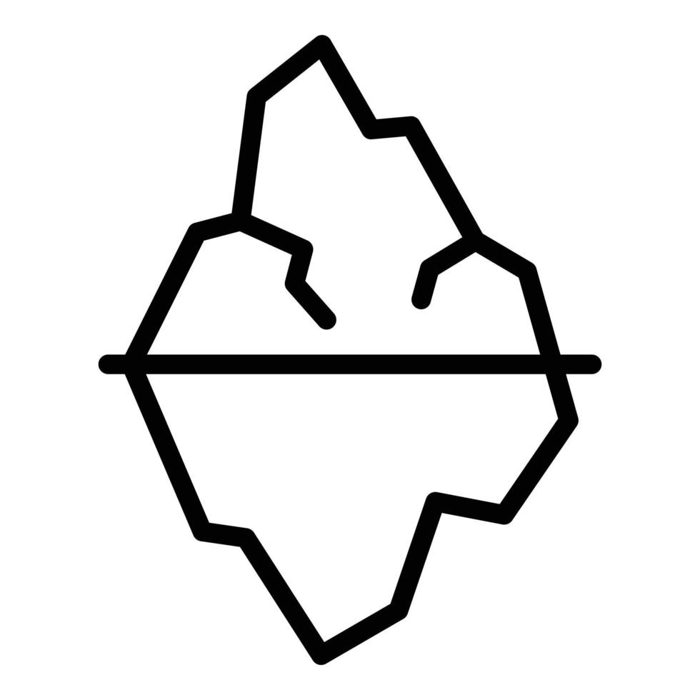 Rock Eisberg Symbol Umrissvektor. Meeresartik vektor