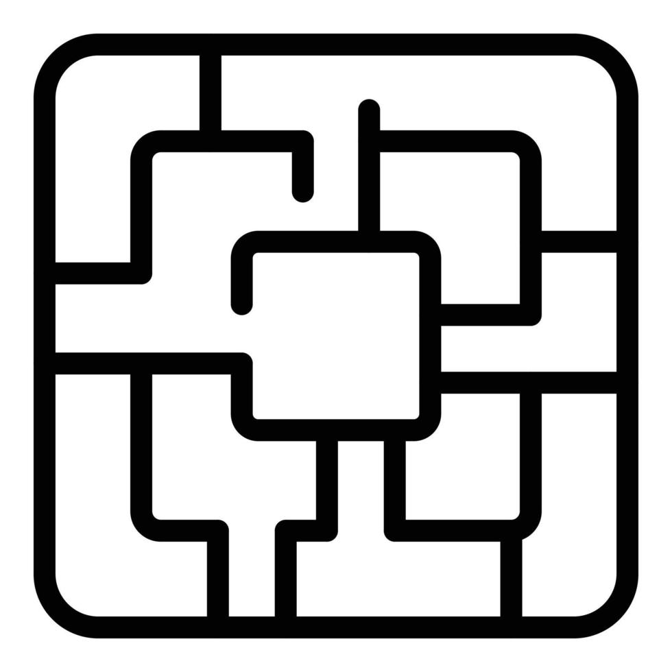 Komfortzonen-Labyrinth-Symbol-Umrissvektor. geschäftliche Arbeit vektor