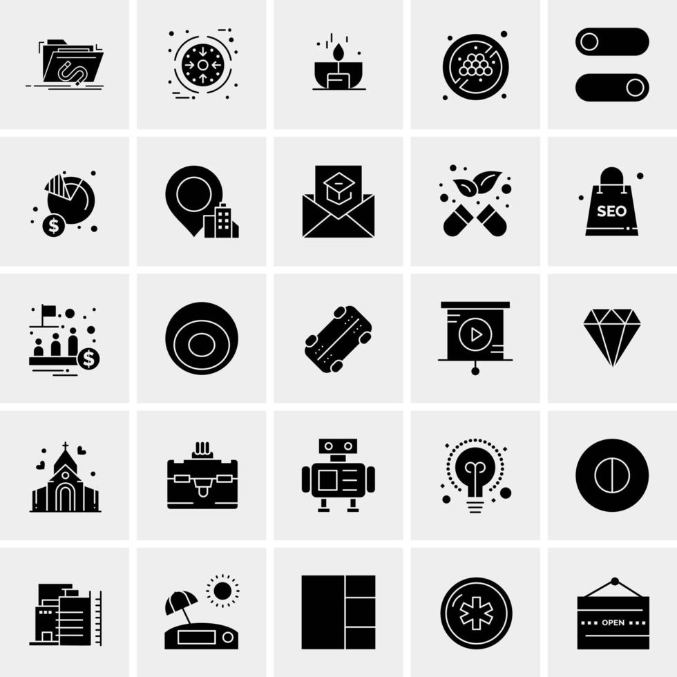 25 universelle Business-Icons Vektor kreative Icon-Illustration zur Verwendung in Web- und Mobilprojekten