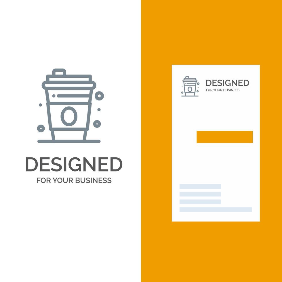 Glasgetränk Kanada graues Logo-Design und Visitenkartenvorlage vektor