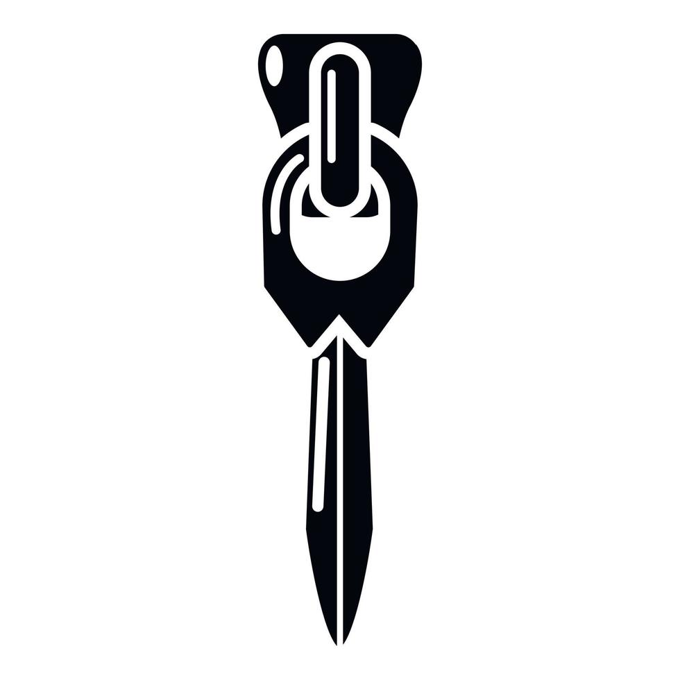 Mantel-Reißverschluss-Symbol, einfacher Stil vektor