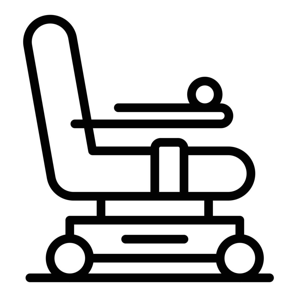små elektrisk rullstol ikon översikt vektor. skoter stol vektor