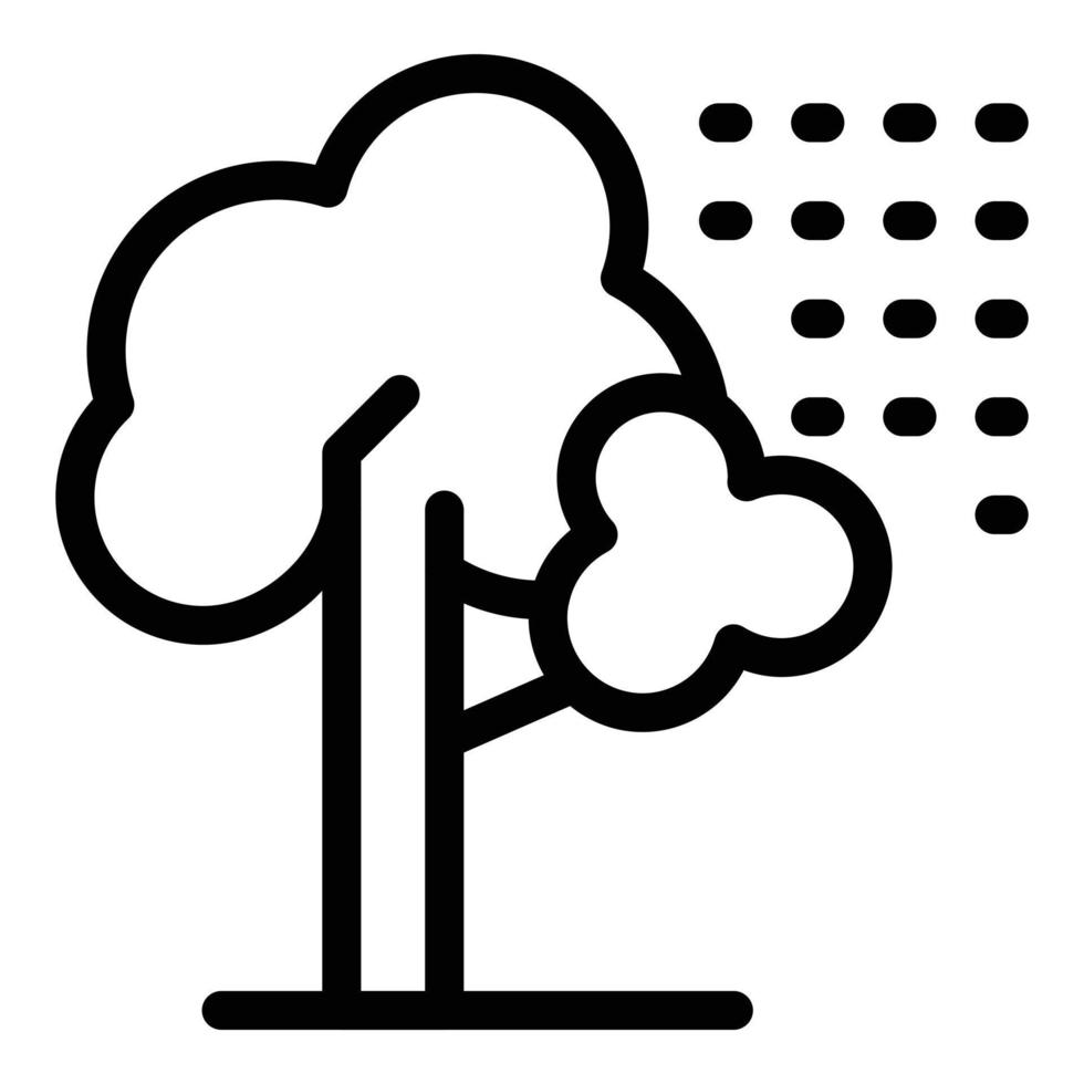 Baum Luftfilter Symbol Umrissvektor. sauberer Staub vektor