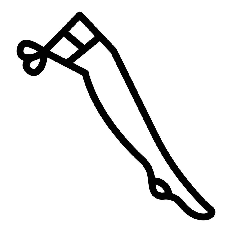 Pfeil Strümpfe Symbol Umriss Vektor. Strumpfbein vektor