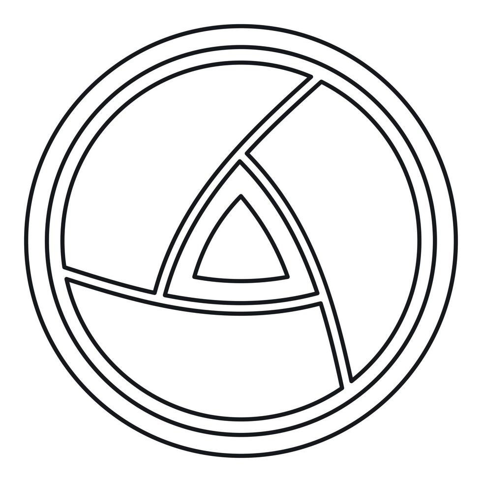 objektives Symbol, Umrissstil vektor